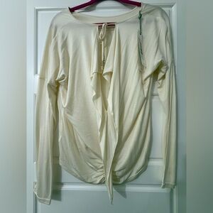Lole White Collection Women’s Lopa Cream Long-Sleeve Top - Silk - NWT - Size M
